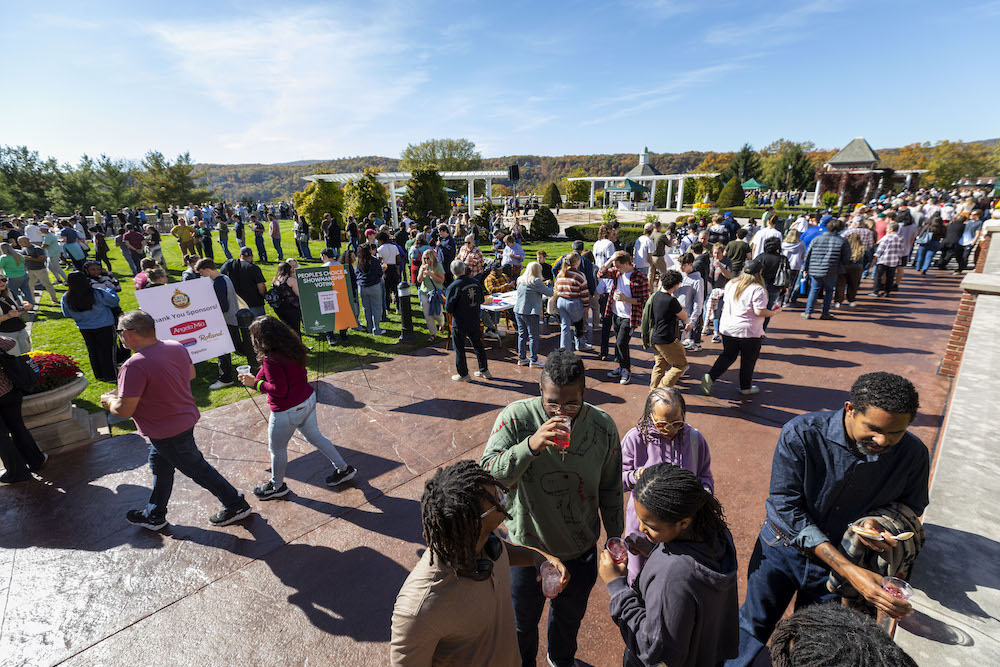 CIA students, faculty, staff and their guests enjoy a sunny day on campus for the 34th Annual Chili Cook-Off Competition.