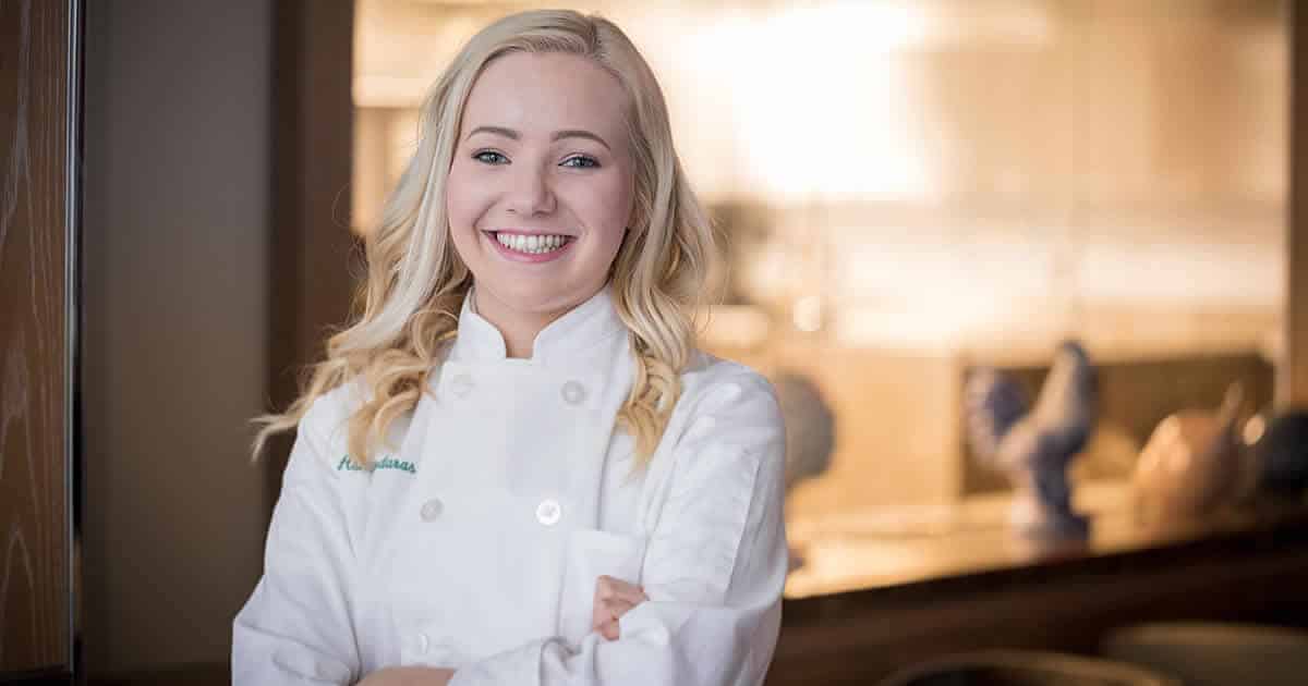 Ashley Madaras is a culinary arts associate degree student at The Culinary Institute of America. image of Ashley Madaras, a culinary arts associate degree student at The Culinary Institute of America.