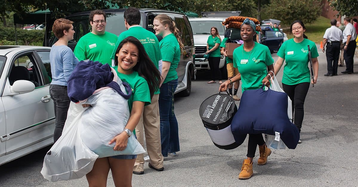 Photo of one of CIA's move in days with the "green team"