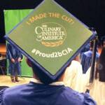 Photo image of Francisco's high school graduation cap topper