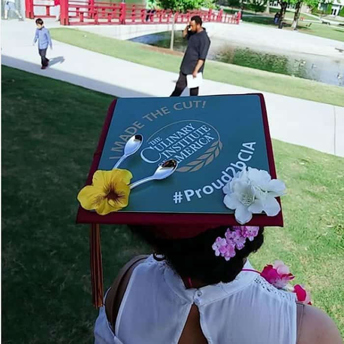Photo image of Mikke's high school graduation cap topper
