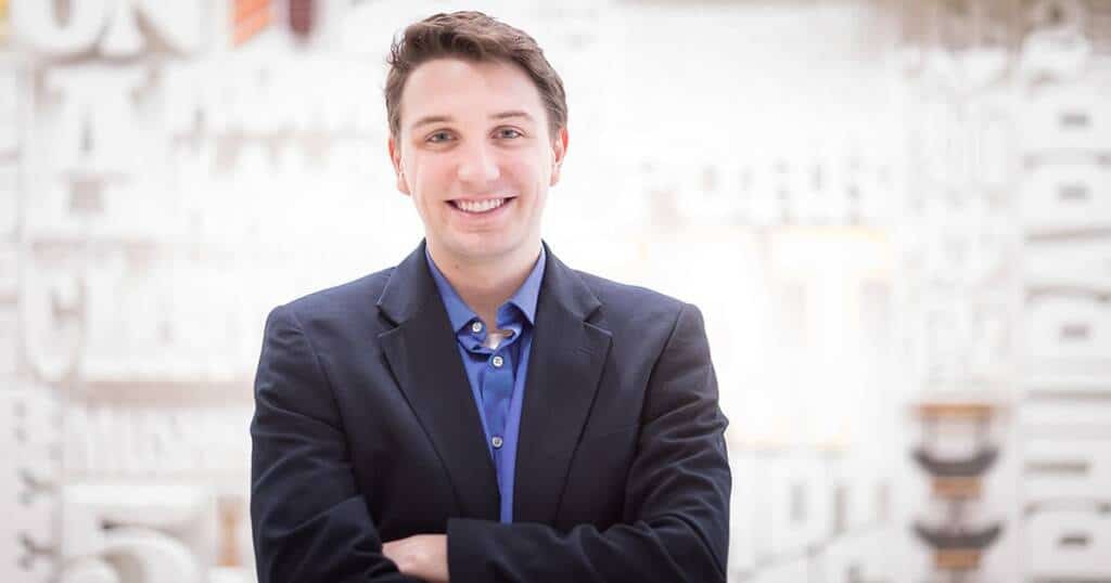 Photo of Carson Moreland, food business degree student at The Culinary Institute of Americaq.