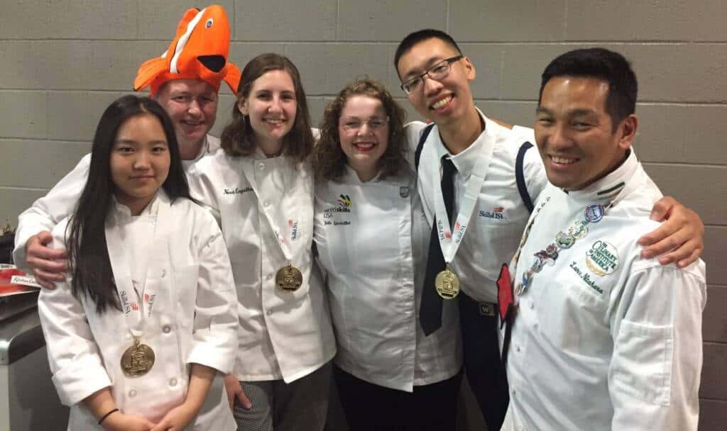 CIA students and chef-instructors at the SkillsUSA championship.