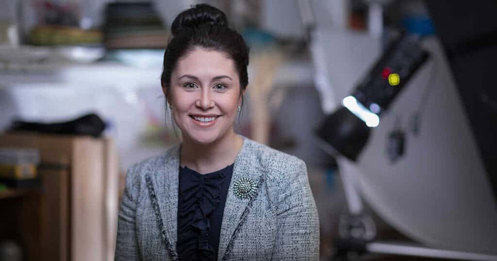 Image of Olivia Weidner, student in CIA's Food Business management degree program.