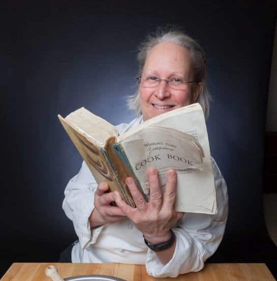 Chef Katherine Polenz and her family's copy of Women's Home Companion Cook Book.