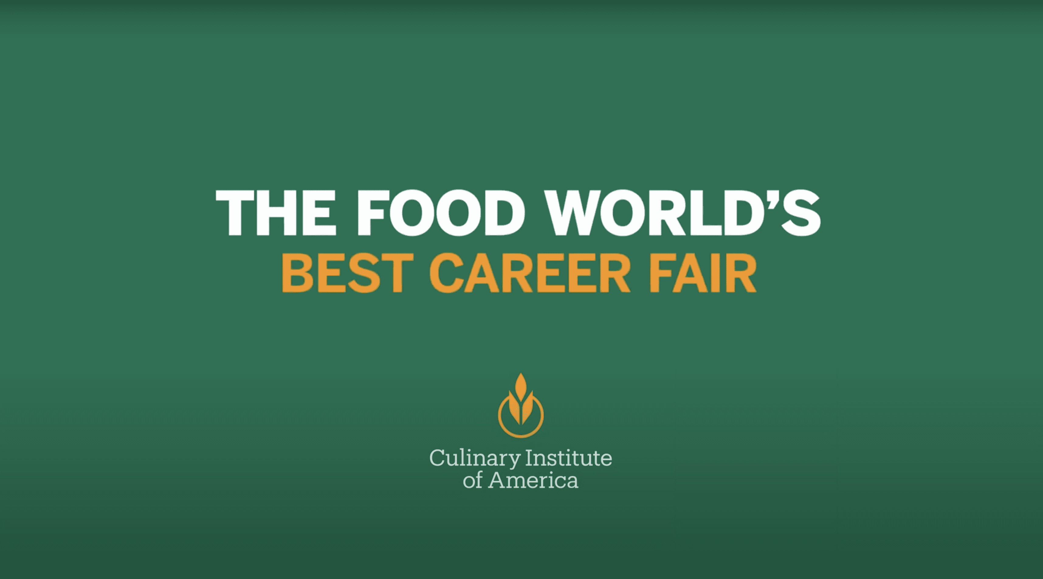 CIA Career Fairs Culinary Institute of America