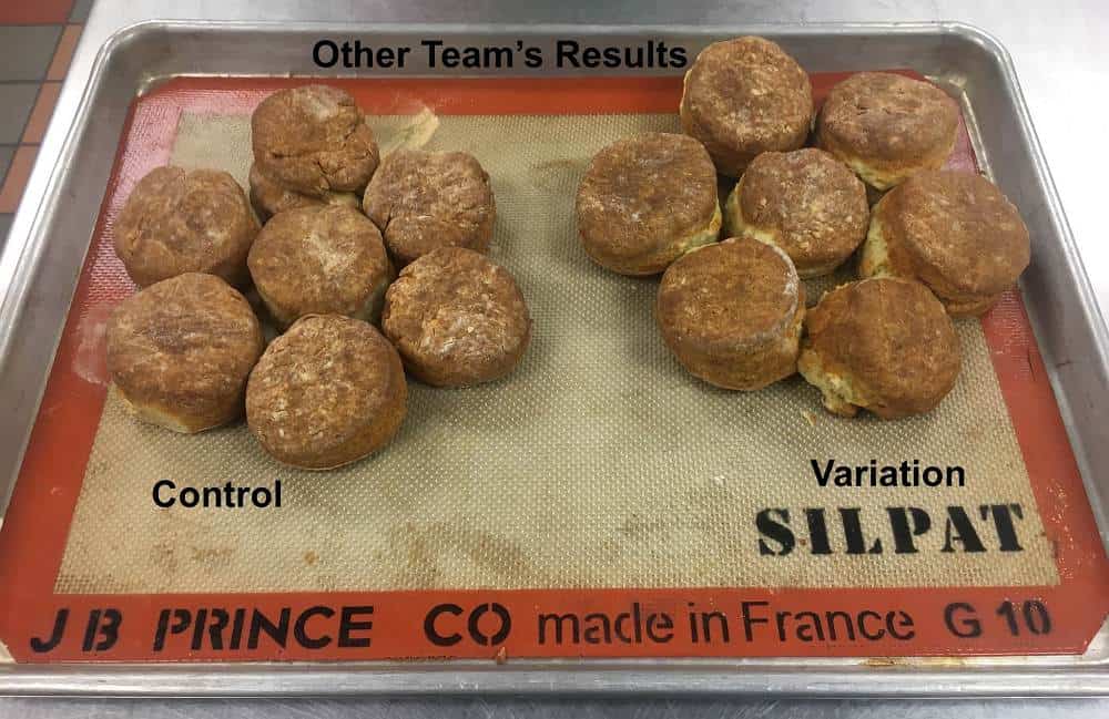 Another CIA Culinary Science student team experiment comparing biscuits made with butter vs. shortening.