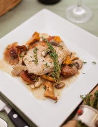 Sautéed Pork Cutlets with Wild Mushroom Ragoût
