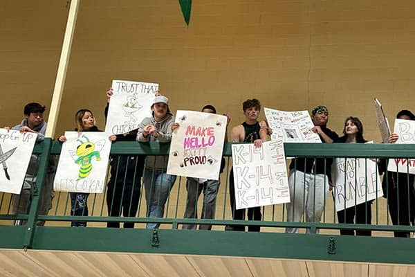 Tri-Wizard Cup Round One - Students Cheering on their friends.