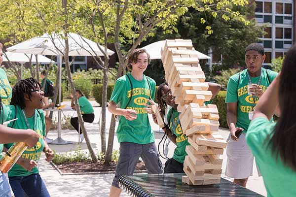 CIA Students Playing Jenga - High School Sophomore