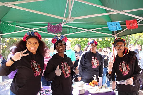 Four CIA students compete in the annual Chili Cook-Off.