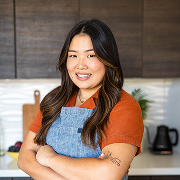 Dara Yu ’21, the youngest winner of MasterChef holding her MasterChef trophy.