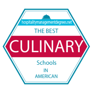 Image of Hospitality Management Degrees badge for The Best Culinary Schools in America.