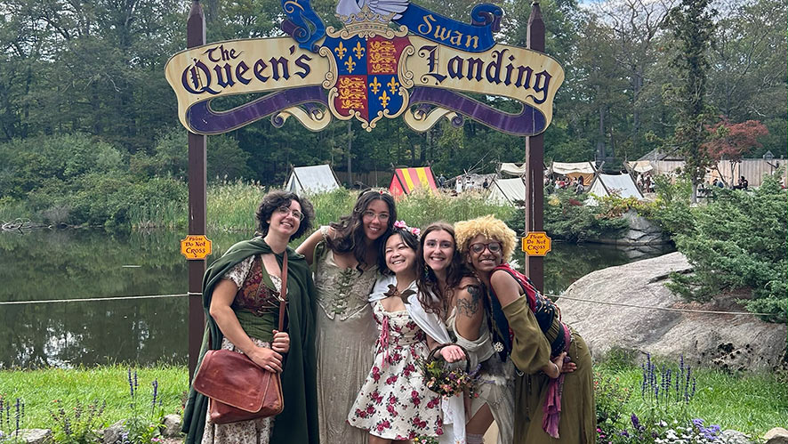 Image of CIA students at the Tuxedo Renaissance Faire.