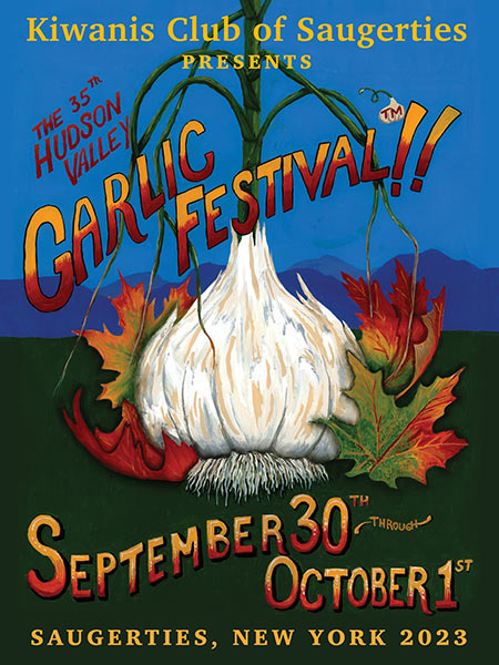 Image of the Garlic Festival poster from 2023.