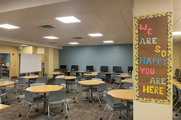 Image of inside The Russell H. Ferber Learning Commons.