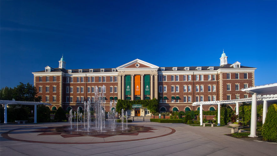 Anton Plaza in front of Roth Hall at CIA in Hyde Park, NY.